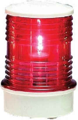 Eval Eval Boat Lighting Lights Without Poles Perimeter Light with Black Base and Red Glass 01307