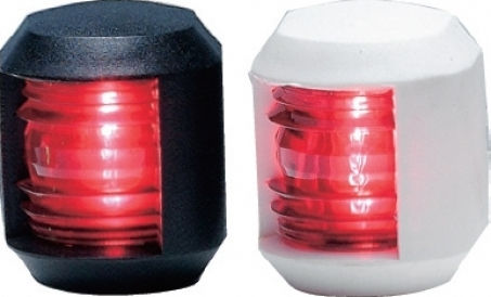 Eval Boat Light Without Mast Red Side Light with White Casing 00777-W