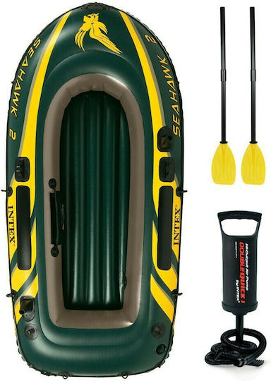 Intex Seahawk 2 Aufblasbares Boot Für Erwachsene 2 Personen Grüne mit Paddeln & Pumpe 236x114cm
