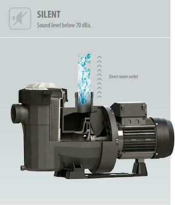 Astral Pool Αντλία Πισίνας Victoria Plus Silent Filter Dreiphasig mit Leistung 1hp und maximalem Wasserdurchfluss von 16000 Liter/Stunde