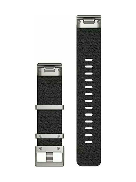 Garmin QuickFit 22 Armband Black Jacquard Weave with Silver Buckle (Fenix 5 / 5 Plus / 6 / 6 Pro / 7 / 7 Pro / 8 (47mm)) Garmin QuickFit 22 Armband Black Jacquard Weave with Silver Buckle (Fenix 5 / 5 Plus / 6 / 6 Pro / 7 / 7 Pro / 8 (47mm))