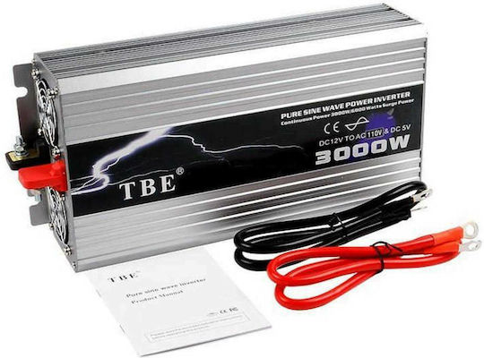 Factory TBE-3000 Invertor Auto Modificat Sine Wave 3000W pentru Convertirea 12V DC în 220V AC