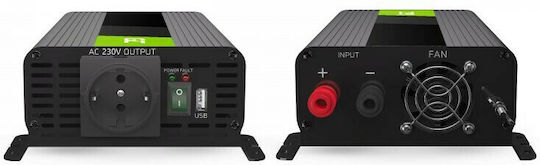 Green Cell Car Inverter Modified Sinewave 300W to Converter 12V DC in 230V AC with 1xUSB