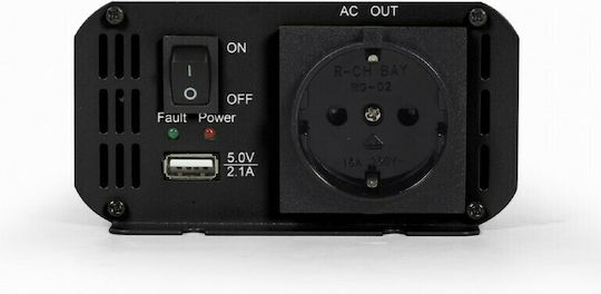 Energenie Invertor Auto 300W pentru Convertirea 12V DC în 230V AC cu 1xUSB