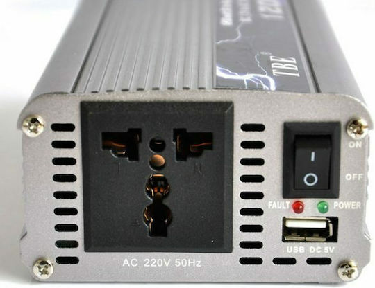 Volt Polska Inverter Αυτοκινήτου Τροποποιημένου Ημιτόνου 1200W για Μετατροπή 12V DC σε 220V AC