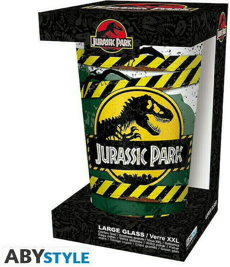 Abysse Jurassic Park Pahar Pentru Apă Din Sticlă Verde 400ml