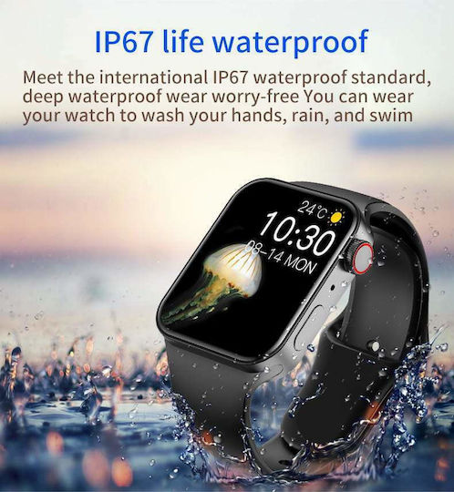 T100 Plus Smartwatch mit Pulsmesser (Rot)