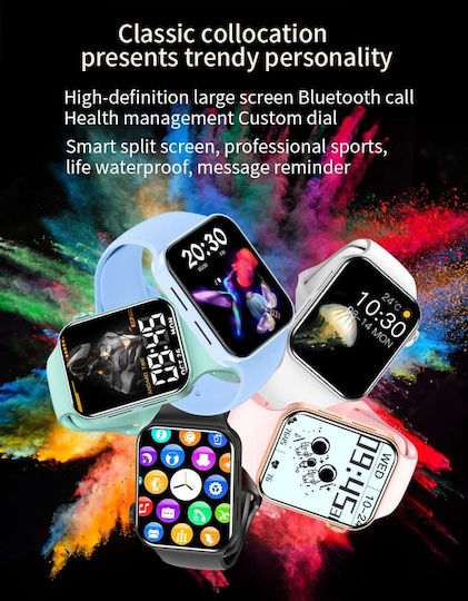 T100 Plus Smartwatch mit Pulsmesser (Rot)
