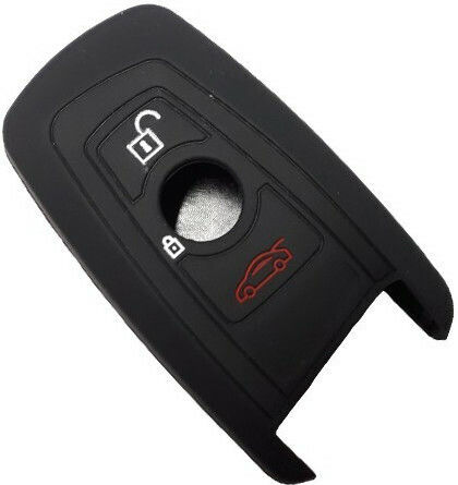 Silicone Car Key Cover Case with 3 Buttons for Bmw Black