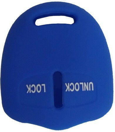 Silicone Car Key Cover Case with 2 Buttons for Mitsubishi Blue