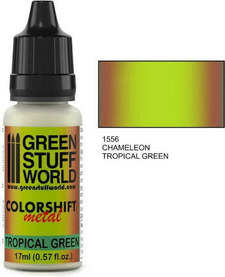 Green Stuff World Colorshift Metal Vopsea Pentru Modelare Chameleon Tropical Green 17ml