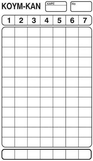 Next Score Recording Block 17x10cm for Koo Kan with 7 Columns 100 Sheets 1pcs