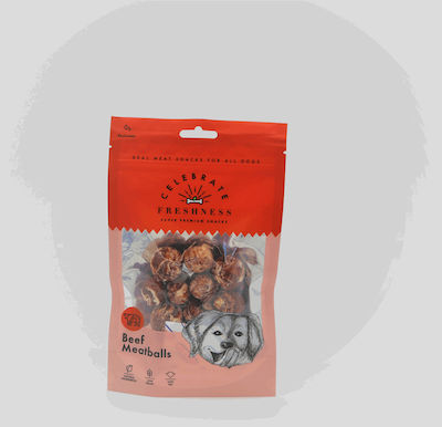 Celebrate Freshness Beef Meatballs Dog Treat Low Grain with Calf and Beef 100gr 84075