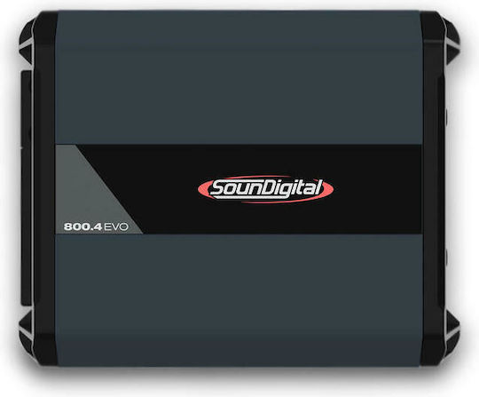 SounDigital Ενισχυτής Αυτοκινήτου SD800.4D EVO 4 Καναλιών (Κλάση D)