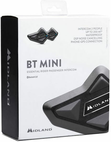 Midland BT Mini Dual Intercom for Riding Helmet with Bluetooth