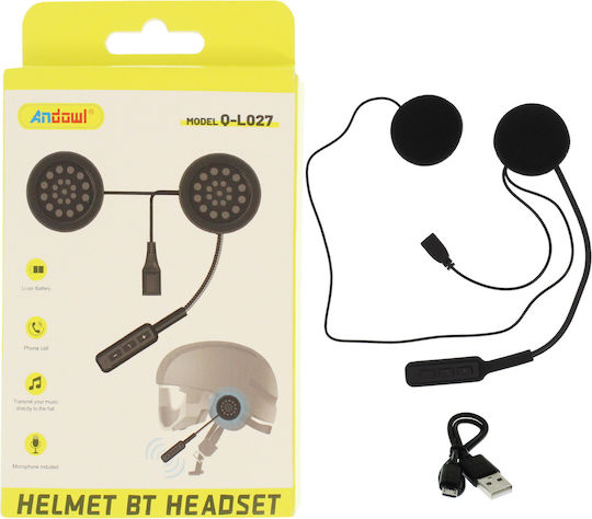 Andowl Set Headphones with Microphone Motorcycle Intercom