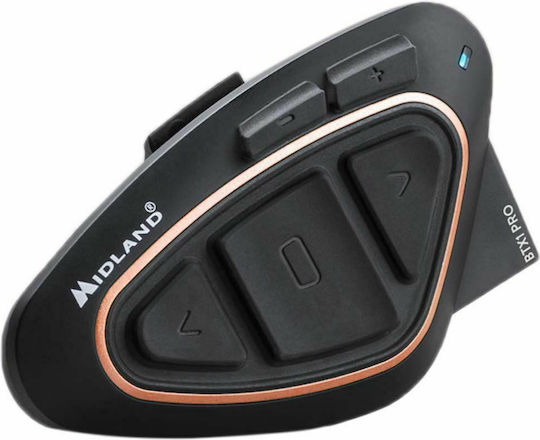 Midland BTX1 Pro Μονή Ενδοεπικοινωνία για Κράνος Μηχανής με Bluetooth