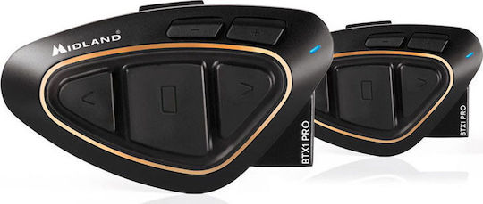Midland BTX1 Pro S Sistem de comunicare pentru motociclete cu două căști cu Bluetooth