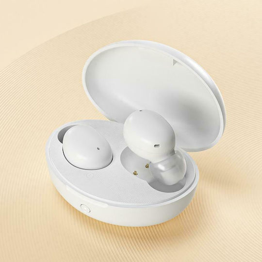 QCY T16 In-ear Bluetooth Handsfree Ακουστικά με Θήκη Φόρτισης Λευκά