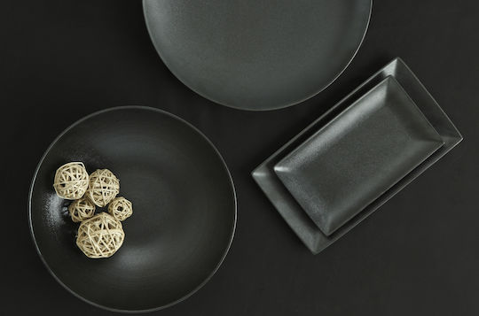 Maxwell & Williams Caviar Πιατέλα Σερβιρίσματος Οβάλ από Πορσελάνη Black 35x25εκ.