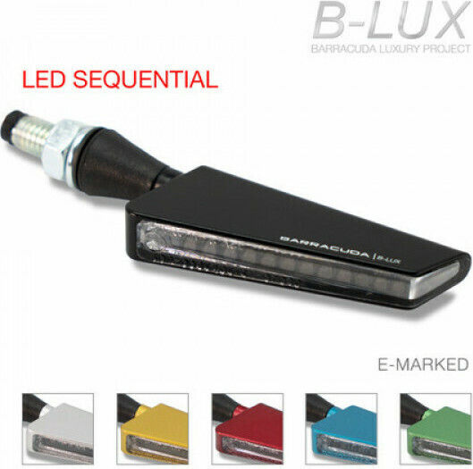 Barracuda Blitzlicht Motorrad Schwarz LED 2Stück