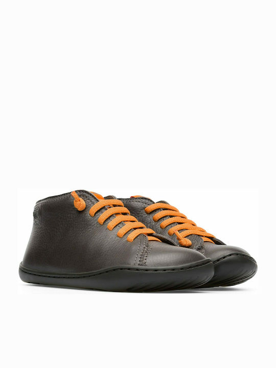 Peu Cami Leather Kids Boots with Laces Navy Blue