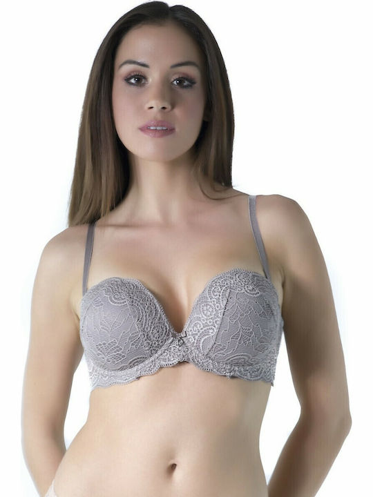 Gray Σουτιέν mit leichter Polsterung DOUBLE PIZZO