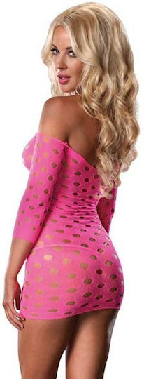 Leg Avenue Sexy Kleid Nahtloses Schlagloch-Minikleid Rosa