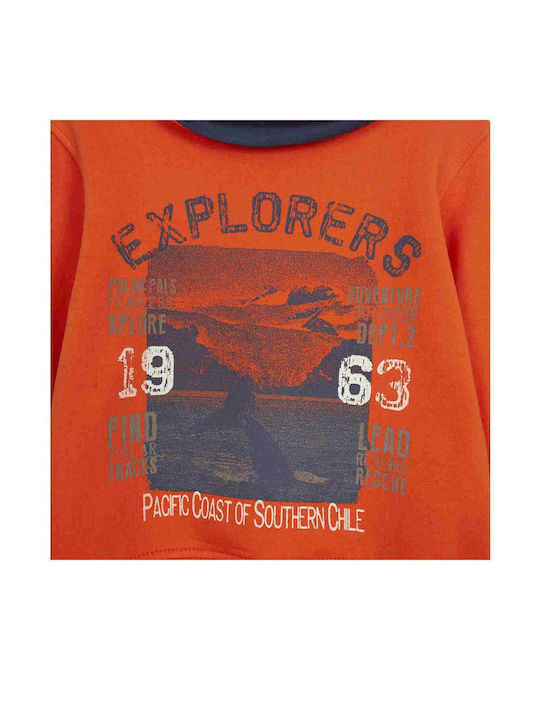 Losan Kids Fleece Sweatshirt with Hood Orange