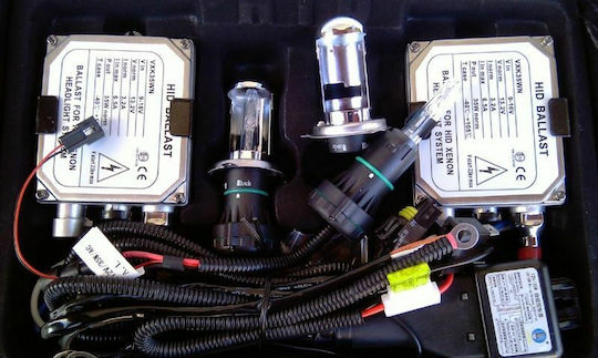 Xenon Set de Iluminare H4 35W 12V 6000K Alb rece
