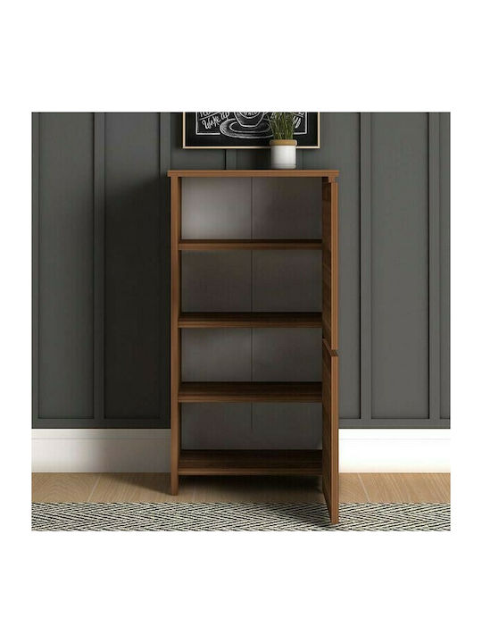 Port Wooden Shoe Organizer with 4 Shelves Walnut 48x31x92cm