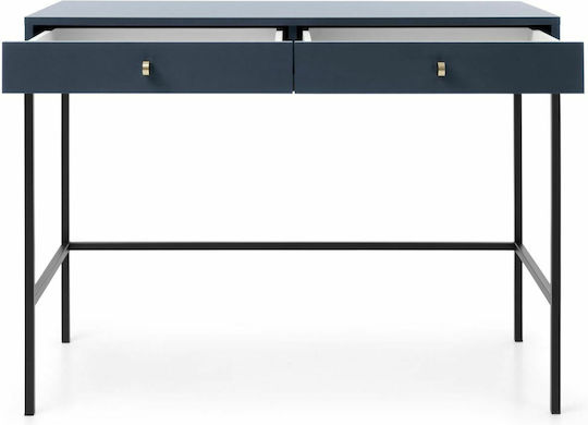 Mono Console Table in Blue Wood & Metal L103.5xW77.6xH50cm
