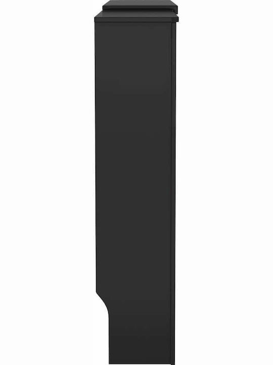 vidaXL Калориферно Капаче от MDF Черно Разтегаемо 205x20.5x82см