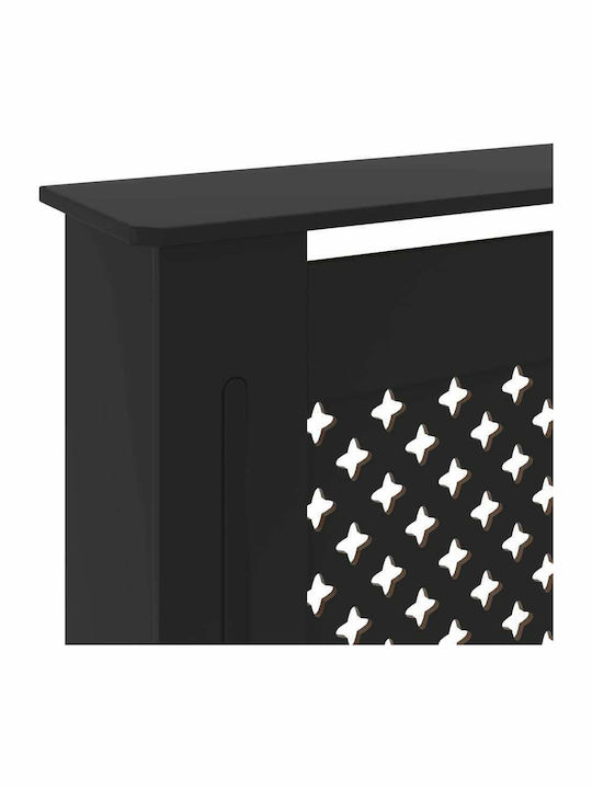 vidaXL Калориферно Капаче от MDF Черно Разтегаемо 205x20.5x82см