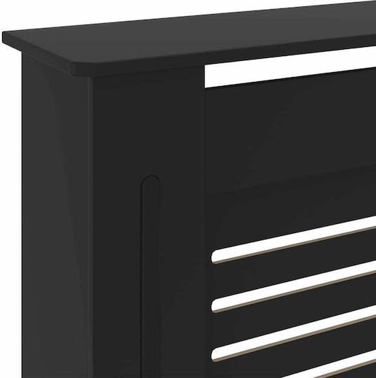 vidaXL MDF Black Expandable Radiator Cover 205x20.5x82cm