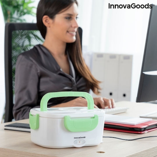 InnovaGoods Innofoods Elektrischer Kunststoff Mittagbox Grün Mit Fächern 1.05lt