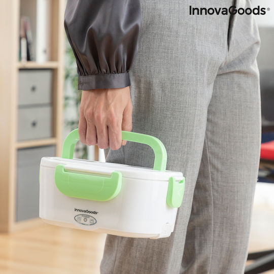 InnovaGoods Innofoods Elektrischer Kunststoff Mittagbox Grün Mit Fächern 1.05lt