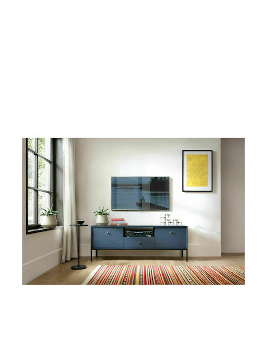 TV Stand Wooden Mono Blue L153.4xW39xH56cm