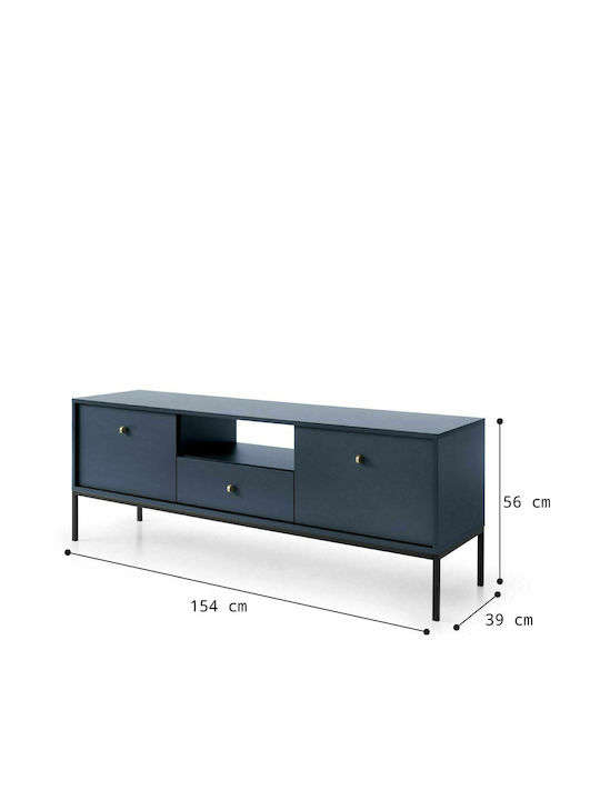 TV-Ständer Mono Blau M153.4xTiefeP39xHöhe56cm