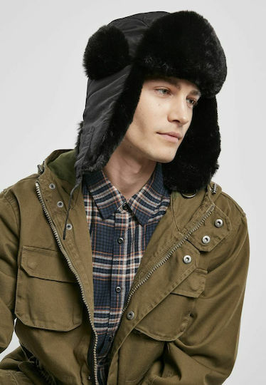 TB3870 Ohrenklappen Männer Beanie in Schwarz Farbe TB3870-00007