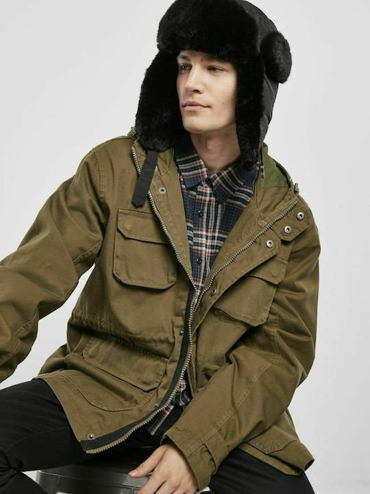TB3870 Ανδρικός Earflap Σκούφος σε Μαύρο χρώμα