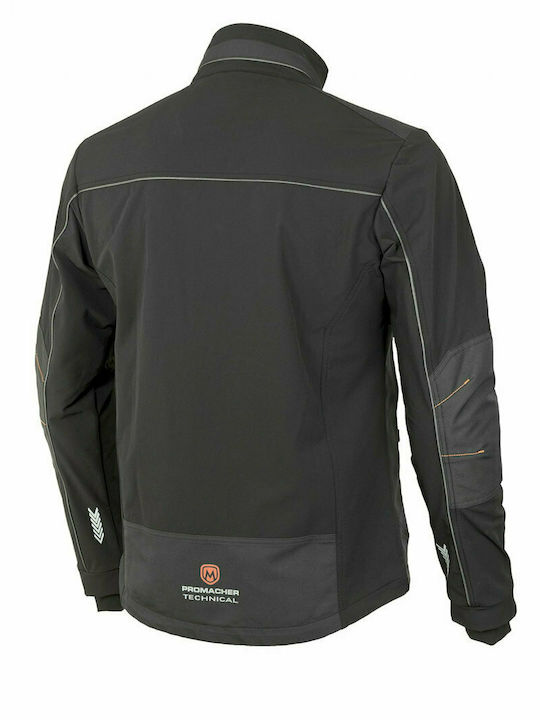 Promacher Erebos Arbeitsjacke Softshell Schwarz