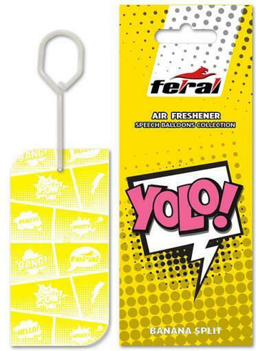 Feral Car Air Freshener Tab Pendand Speech Collection Banana Split