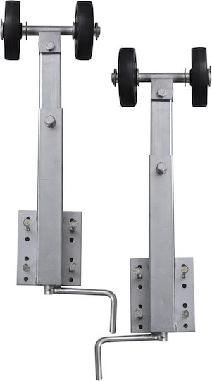 vidaXL Στηρίγματα Τρέιλερ με Διπλά Ροδάκια 59-84cm 2τμχ
