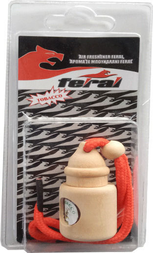 Feral Car Air Freshener Pendand Liquid Bottle with Wooden Cap Tobacco