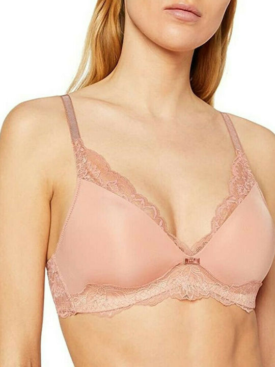 Amourette Charm Triangle Triangle Bra without Padding without Underwire Beige