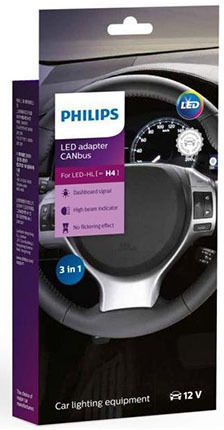 Philips CAN bus Car Fault Indicator Cancellers for Bulb H4 / H7 10W 12V 2pcs