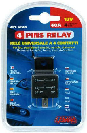 Lampa Car Relay 4 pin 12V 30Ah