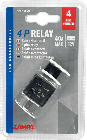 Lampa Car Relay 4 pin 12V 30Ah