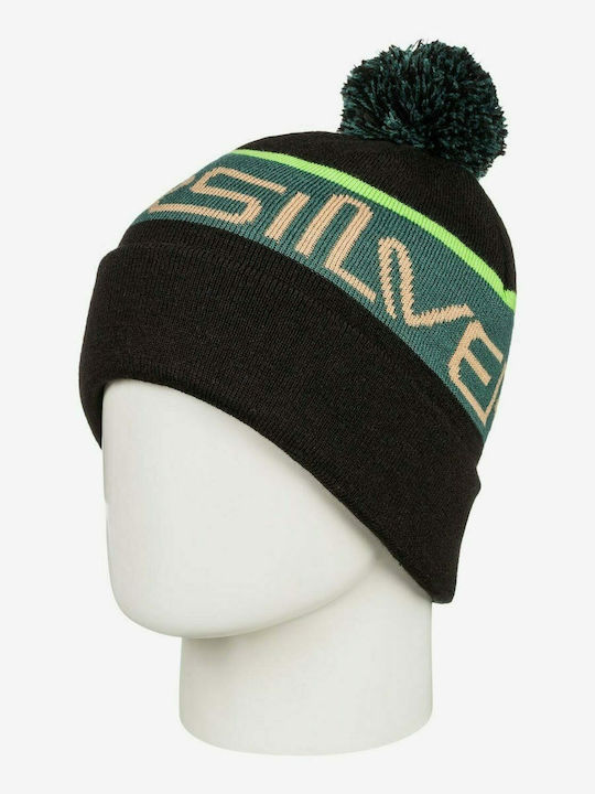 Quiksilver Summit Ανδρικός Pom Pom Beanie Σκούφος σε Μαύρο χρώμα